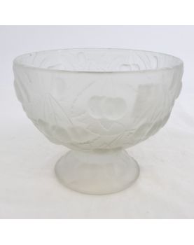 Frosted Glass Cup Cherry Look