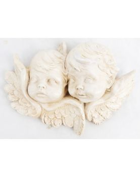 Bas Relief 2 Visages d’Enfants en Plâtre