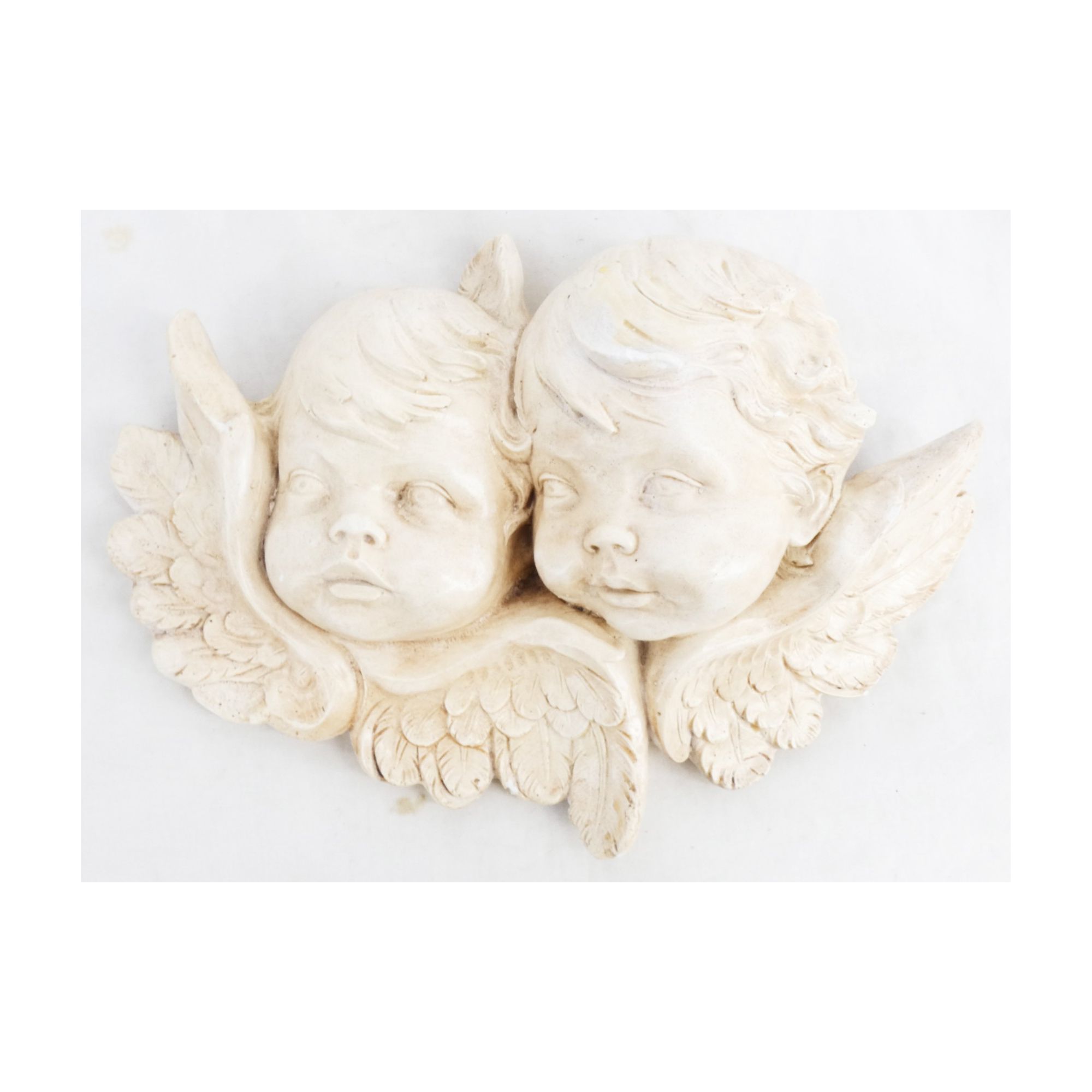 Bas Relief 2 Children's Faces in Plaster Bas Relief 2 Children's Faces in Plaster