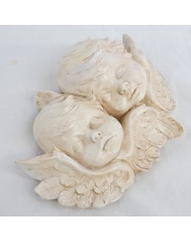 Bas Relief 2 Visages d’Enfants en Plâtre