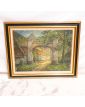 Large Oil on Canvas House with Porch Signed