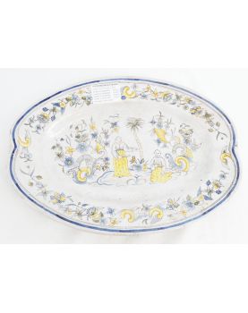 Grand Plat Ovale en Faïence