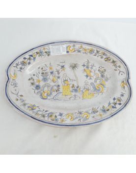 Grand Plat Ovale en Faïence