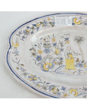 Grand Plat Ovale en Faïence