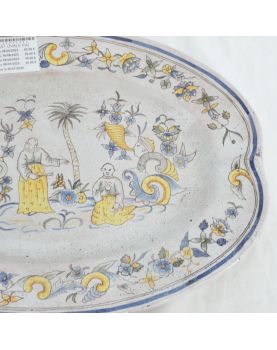 Grand Plat Ovale en Faïence