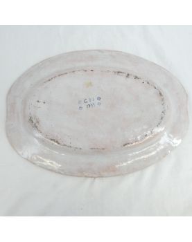 Grand Plat Ovale en Faïence