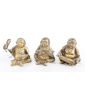 Lot de 3 Sujets Miniatures Sages Bouddhas en Bronze