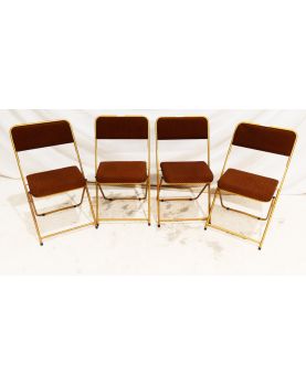 Série de 4 Chaises Pliantes LAFUMA Vintage