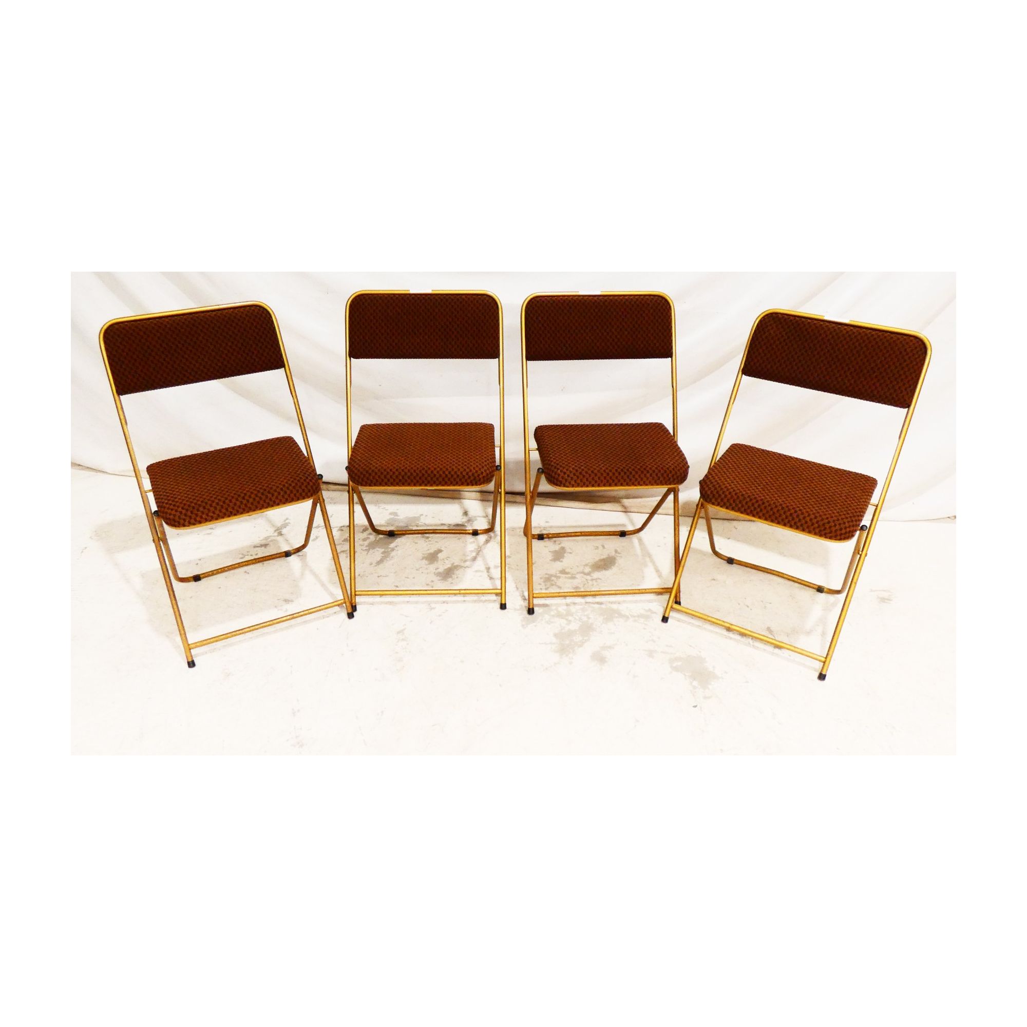 Série de 4 Chaises Pliantes LAFUMA Vintage Série de 4 Chaises Pliantes LAFUMA Vintage