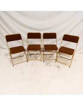 Série de 4 Chaises Pliantes LAFUMA Vintage