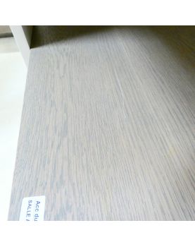 Salle à Manger Moderne Blanc et Bois Gris