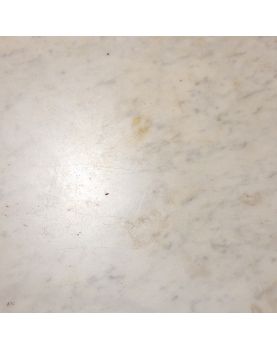 Guéridon Bouillotte en Marbre Blanc