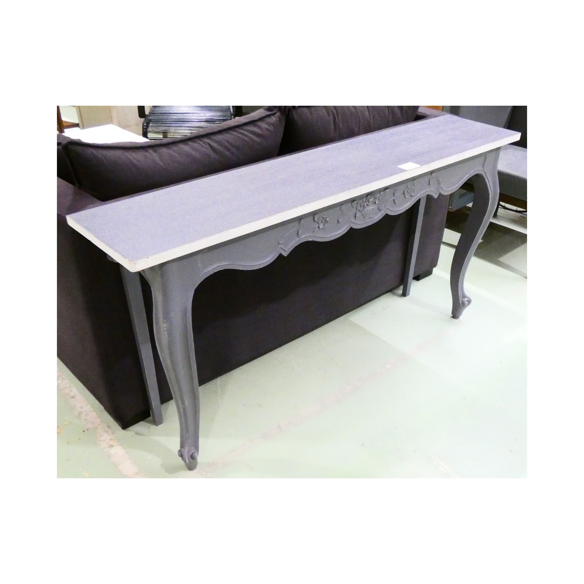 Console Patiné Grise Console Patiné Grise