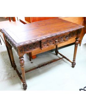 Petite Table en Chêne 1 Tiroir