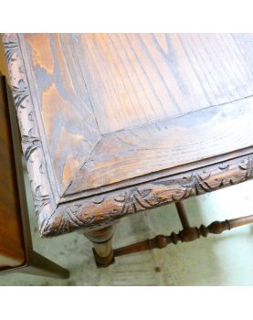 Petite Table en Chêne 1 Tiroir