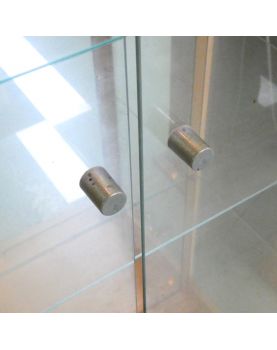 Vitrine 2 Portes Décor Hêtre Électrifié