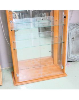 Vitrine 2 Portes Décor Merisier Électrifié
