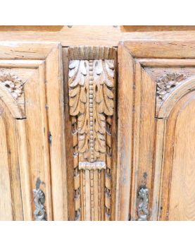 Ancien Buffet Normand Sculpté 2 Portes 2 Tiroirs Clé