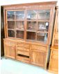 Buffet 2 Corps en Teck Haut 2 Porte Coulissantes 2 Portes 7 Tiroirs