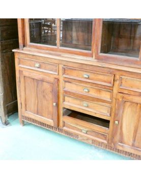 Buffet 2 Body in Teak Top 2 Door Slide 2 Doors 7 Drawers