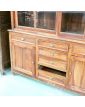 Buffet 2 Corps en Teck Haut 2 Porte Coulissantes 2 Portes 7 Tiroirs