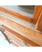 Buffet 2 Corps en Teck Haut 2 Porte Coulissantes 2 Portes 7 Tiroirs