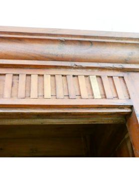 Buffet 2 Corps en Teck Haut 2 Porte Coulissantes 2 Portes 7 Tiroirs