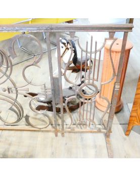 Large Rambarde d'Escalier in Iron Forged