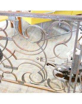Large Rambarde d'Escalier in Iron Forged