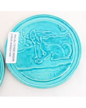 Pair of Earthenware Coasters