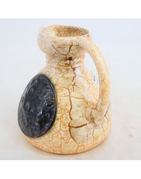 Ceramic Pitcher with Crackle Decor
