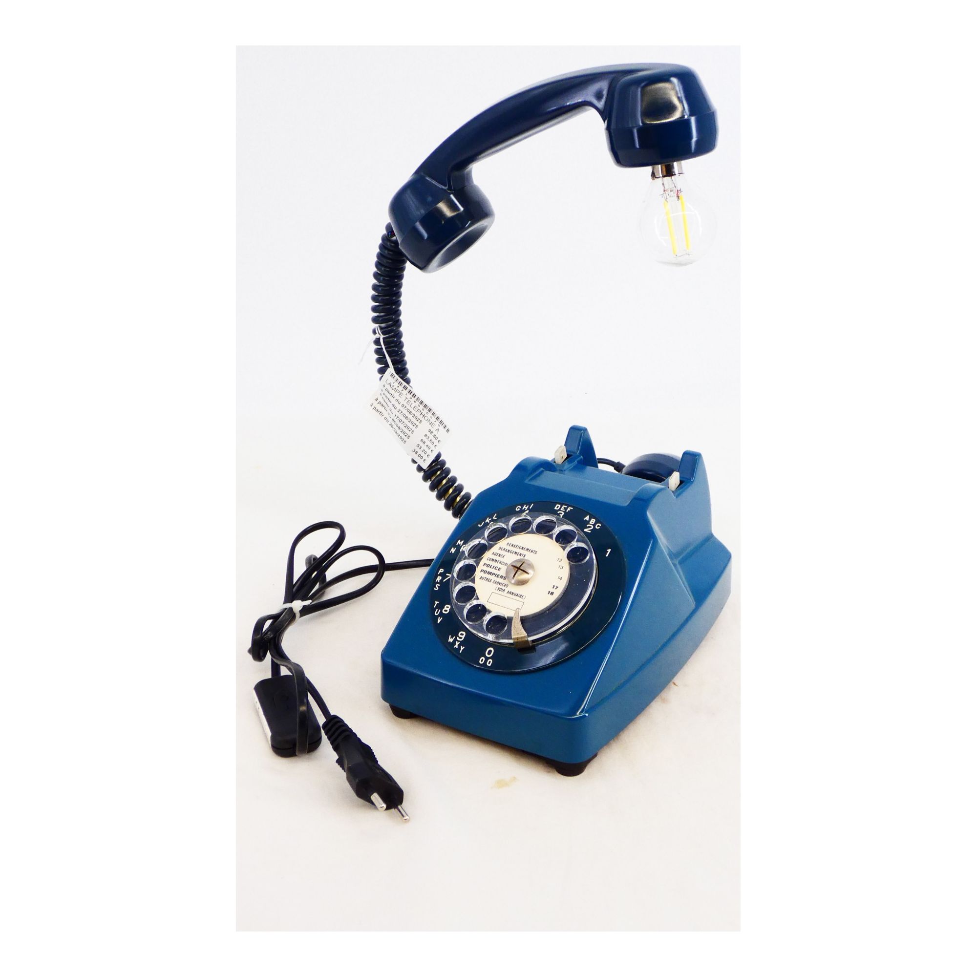 Lampe Téléphone à Cadran Bleu Lampe Téléphone à Cadran Bleu