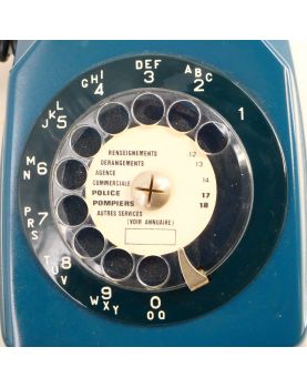Lampe Téléphone à Cadran Bleu