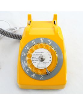 Yellow Dial Telephone Lamp