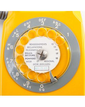 Yellow Dial Telephone Lamp