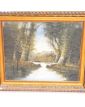 Oil on canvas Landscape by Baldy in the style of BARBISON