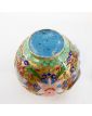 Pair of Small Enamelled Pots with Support in Wood