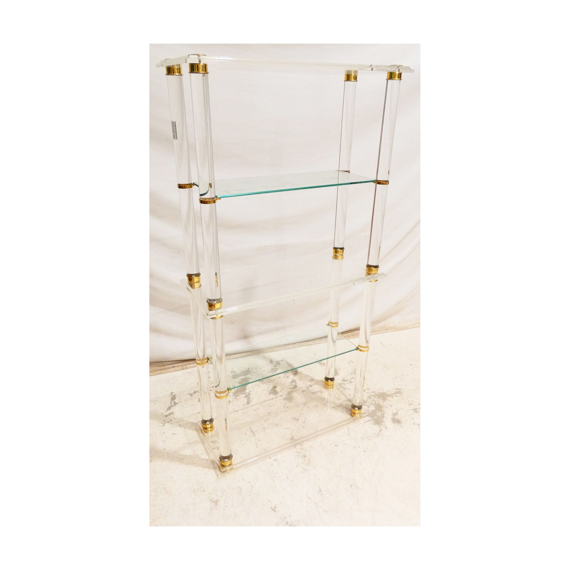 Étagère en Plexiglass Avec Plateau en Verre Étagère en Plexiglass Avec Plateau en Verre