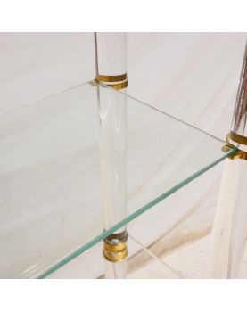 Étagère en Plexiglass Avec Plateau en Verre