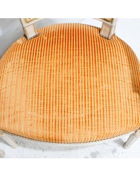 Pair of Louis XVI Chairs Ocre à Rayures