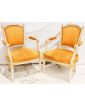 Pair of Louis XVI Chairs Ocre à Rayures