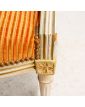 Paire de Fauteuils Louis XVI Ocre à Rayures