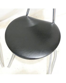 Set of 3 Modern Chairs in Chrome