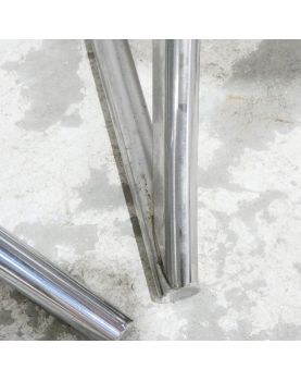 Set of 3 Modern Chairs in Chrome