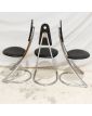 Série de 3 Chaises Moderne en Chrome
