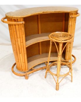 Bar en Bambou avec Tabouret