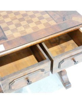 Petite Table Échiquier avec Pions en Accessoires