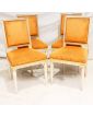 Set of 4 Chairs Taped Style Louis XVI