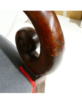 Paire de Fauteuils à Crosse à Restaurer