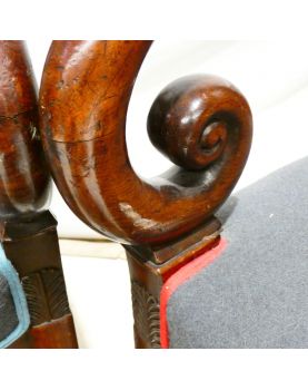 Paire de Fauteuils à Crosse à Restaurer